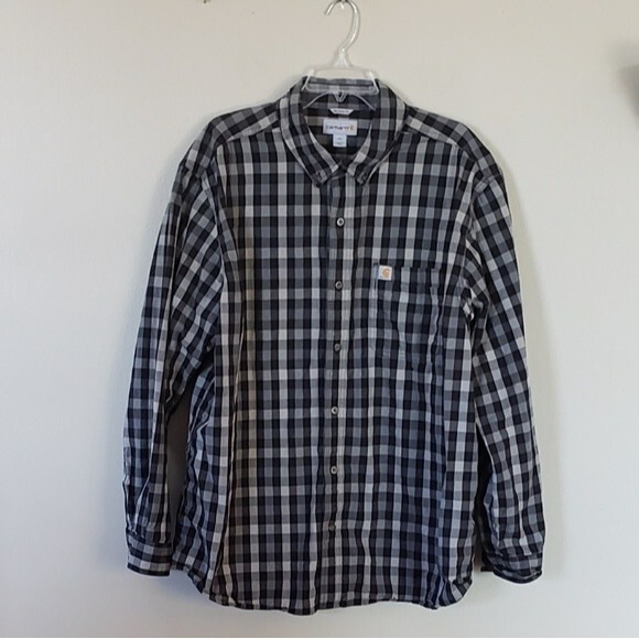 Carhartt Men's Long Sleeve Button Down Shirt Size 2XL - Picture 1 of 7